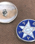 Screw Back Concho Nickel Enamel Square Compasses Saddle Horse