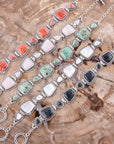 Sedona Sponge Coral and Sterling Silver Toggle Bracelet