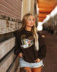 Sequin Mallard Duck Patch Sweatshirt