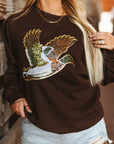 Sequin Mallard Duck Patch Sweatshirt