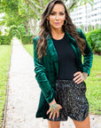 Black Sequin Shorts -clearance