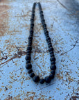Sequoia 22” black onyx beaded necklace