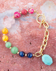 Serape Multi-Color Golden Toggle Bracelet