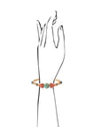 Shades of Multi Stone Golden Cuff Bracelet