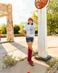 She Loves Jesus & America Graphic Tee