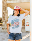 She Loves Jesus & America Graphic Tee