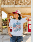 She Loves Jesus & America Graphic Tee