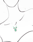 Shielded Lime Greeen Turquoise and Sterling SIlver Necklace