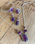 Shielded Purple Turquoise and Sterling Silver Necklace