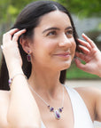 Shielded Purple Turquoise and Sterling Silver Necklace