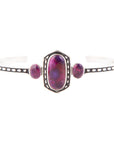 Shielded Purple Turquoise and Sterling Silver Cuff Bracelet