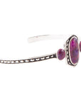Shielded Purple Turquoise and Sterling Silver Cuff Bracelet