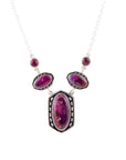 Shielded Purple Turquoise and Sterling Silver Necklace
