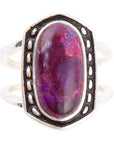 Shielded Purple Turquoise and Sterling Silver Ring