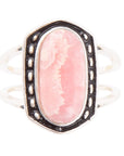 Shielded Pink Rhodonite and Sterling Silver Ring
