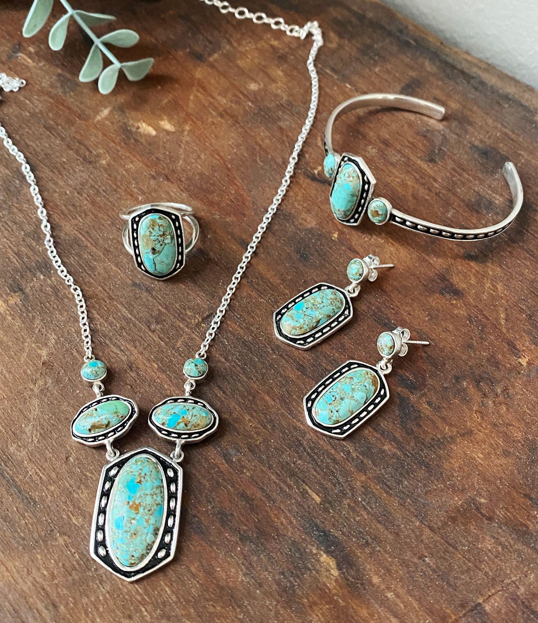Shielded Turquoise and Sterling Silver Necklace