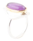 Shine Bright Purple Amethyst Sterling Silver and Gold Ring