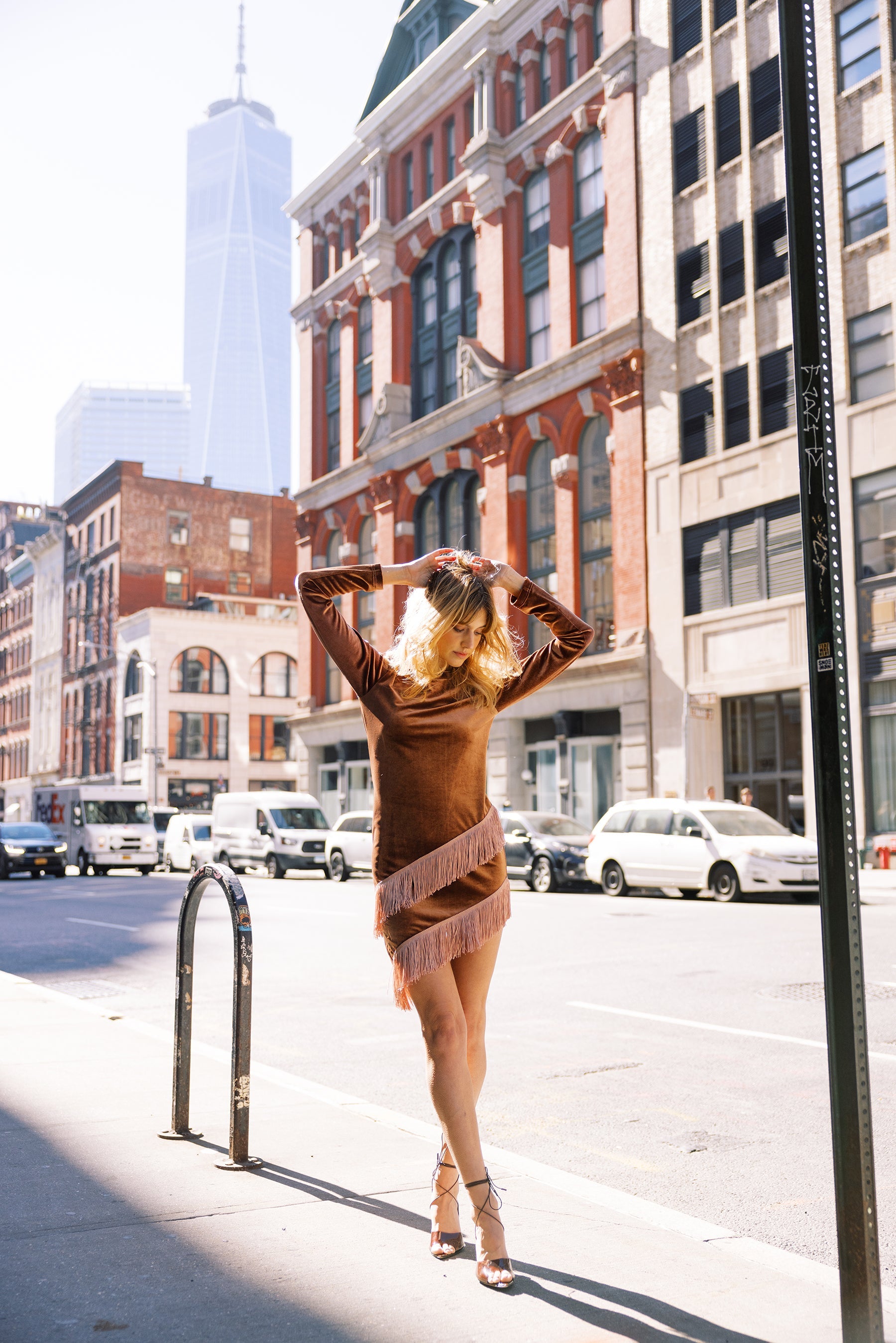 MASON'S DAUGHTER Molly Dress, Velvet Fringe