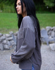 Kairi Exposed Seam Waffle Knit Top