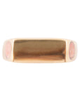 Signet Orange Sponge Coral and Bronze In The Hole Ring