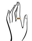 Signet Orange Sponge Coral and Bronze In The Hole Ring