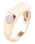 Signet Pink Opal and Bronze In The Hole Ring