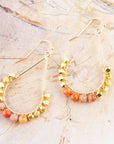 Simple Things Orange Jasper Loop Earrings