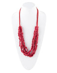 Six Strand Red Magnesite Necklace