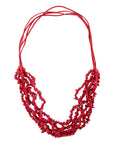 Six Strand Red Magnesite Necklace