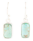 Small Blue Turquoise and Sterling Silver Drop Earrings
