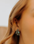 Small Turquoise Cluster Stud Earrings