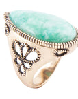 Soledad Blue Amazonite Golden Bronze Ring
