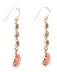 Spicy Orange Coral Drop Earrings