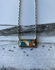 Spiny Oyster Turquoise Bar Necklace