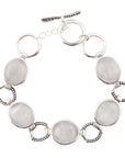 Splender Grey Quartz Sterling Link Bracelet