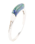 Stackable Blue and Green Azurite Sterling Silver Ring