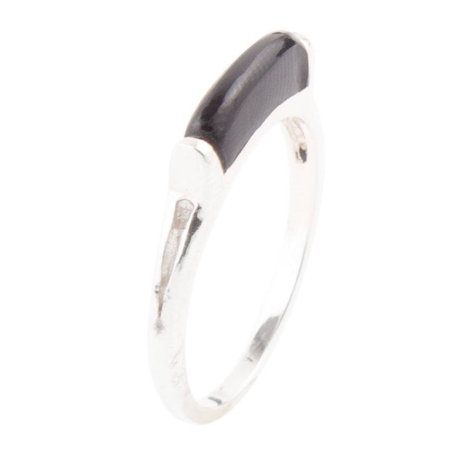 Stackable Onyx and Sterling Silver Ring
