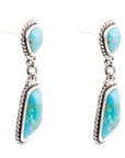 Statement Turquoise and Sterling Silver Roped Earrings
