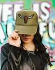 Steer Skull Patch Trucker Hat