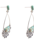 Sterling Silver Lace and Turquoise Earrings