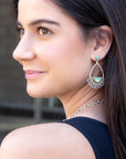 Sterling Silver Lace and Turquoise Earrings