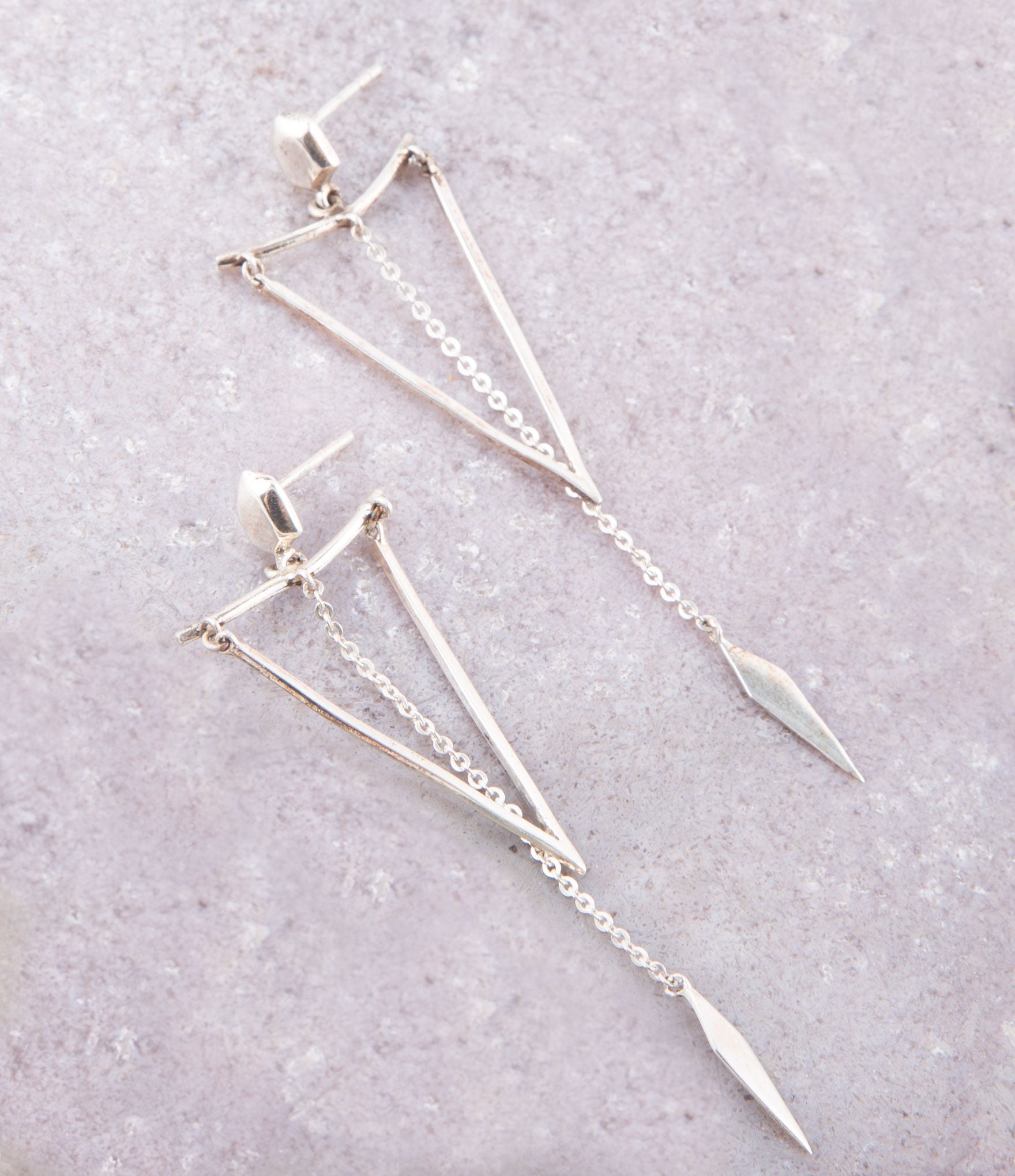 Sterling Silver All Arrows Earrings