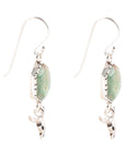 Sterling Silver and Blue Turquiose Longhorn Earrings