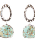 Sterling Silver Blue Turquoise Drop Earrings