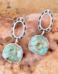 Sterling Silver Blue Turquoise Drop Earrings