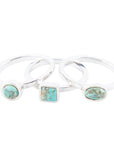 Sterling Silver Blue Turquoise Stackable Ring