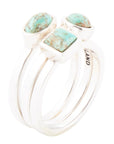 Sterling Silver Blue Turquoise Stackable Ring