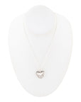 Sterling Silver Engraved Heart Pendant Neckalce