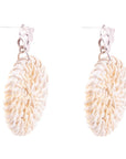 Sterling Silver Tan Rattan Statement Earrings