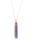 Straightaway Purple Amethyst Golden Necklace